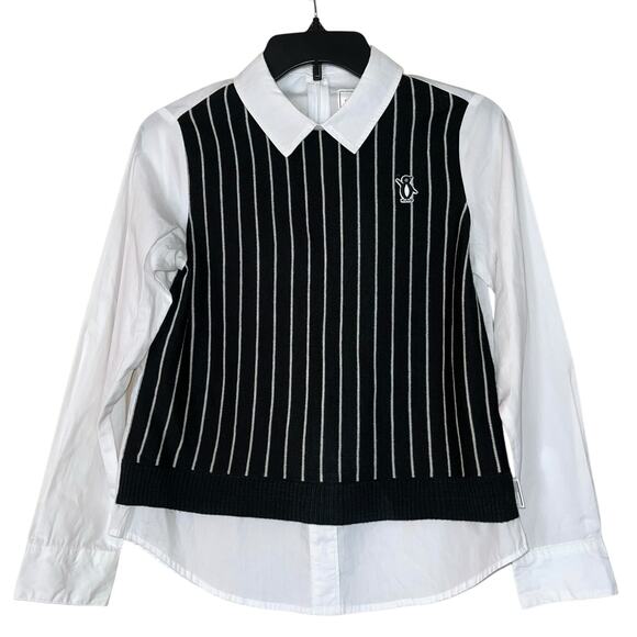 Sweater Blouse Penguin Top Chocoolate - Picture 1 of 10